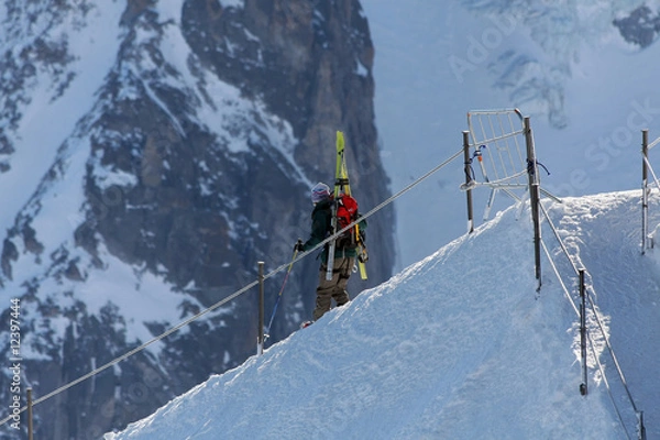 Obraz Descente pour la vallée blanche