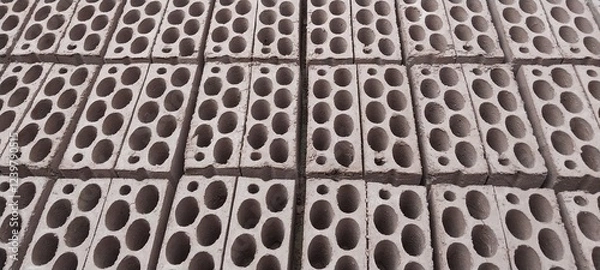 Obraz Abstract construction bricks textured background 