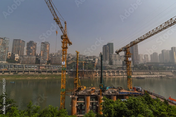 Fototapeta cityscape of city Chongqing, the southwest of China