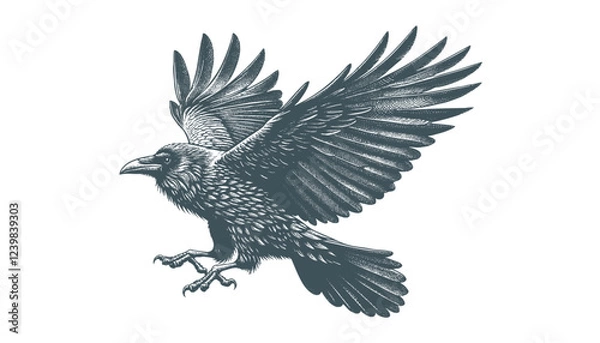 Obraz crow vector, raven vector