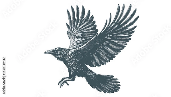 Obraz crow vector, raven vector