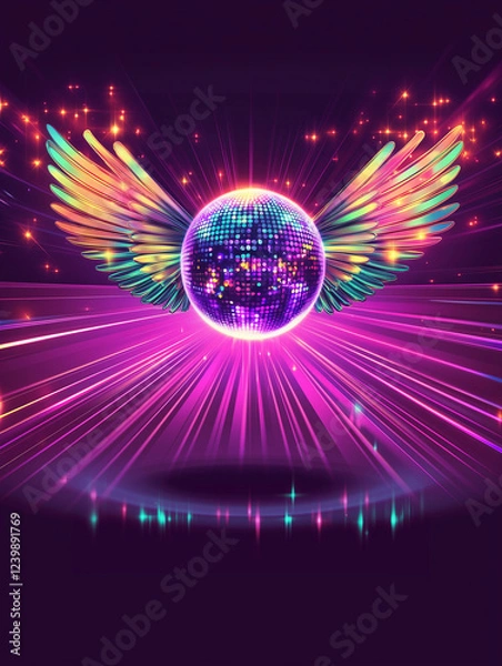 Fototapeta 光り輝くミラーボール