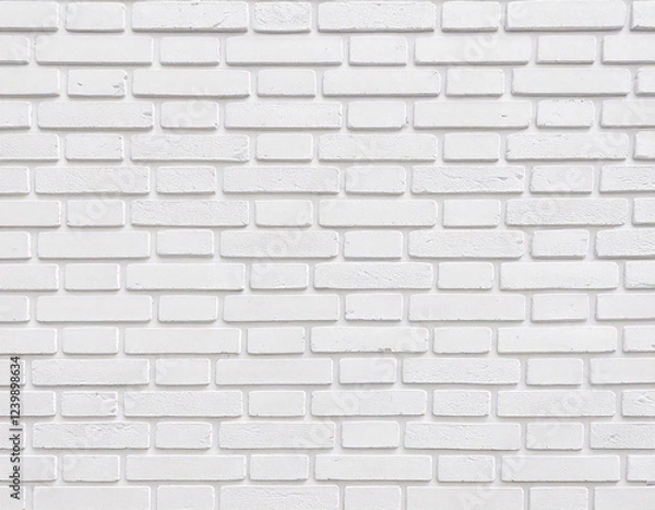 Fototapeta Rustic White Brick Wall Background Textured Vintage Masonry Surface for Architectural Industrial Minimalist Design