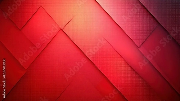 Fototapeta Abstract Red Geometric Pattern Digital Art Background Illustration