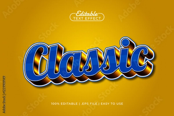 Fototapeta classic editable text effect with a retro and old school text style