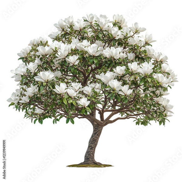 Fototapeta Little Gem Magnolia tree isolated on transparent background PNG