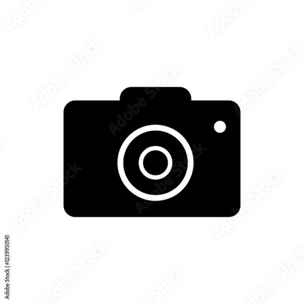 Fototapeta Camera icon. Photo allowed sign.vector flat black simple trendy style illustration for web and app..eps
