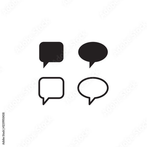 Obraz Chat icon, dialog symbol. vector Chat bubble trendy style illustration for web and app..eps