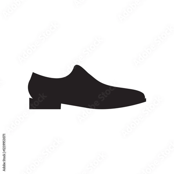 Fototapeta Mens shoe icon. vector flat black simple trendy style illustration for web and app..eps