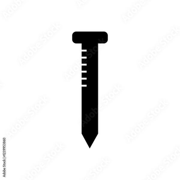 Fototapeta Metal, nail icon. Vector simple trendy style illustration for web and app..eps