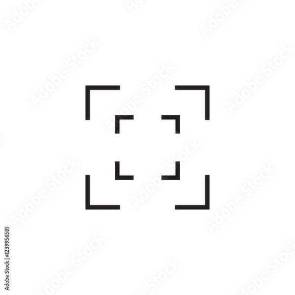 Fototapeta Camera frame viewfinder screen icon.vector flat black simple trendy style illustration for web and app..eps