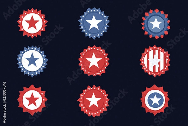 Fototapeta vector set of colorful diamond