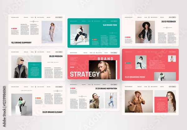 Fototapeta Brand Strategy Presentation Layout