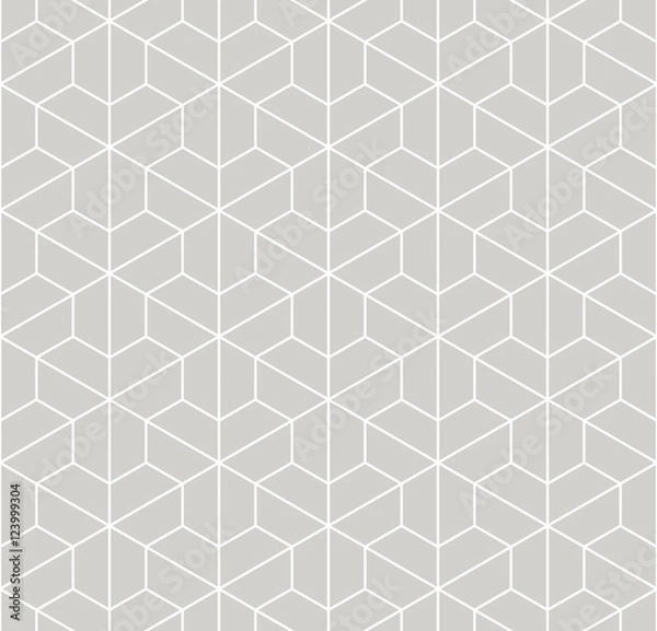Fototapeta Vector modern abstract geometry pattern. gray seamless geometric background . subtle pillow and bed sheet design. creative art deco. hipster fashion print