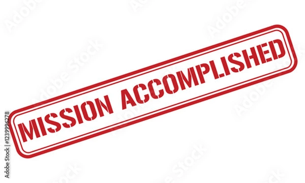 Obraz mission accomplished red stamp text vector