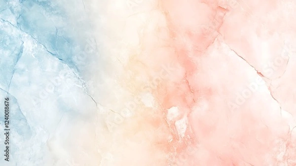 Fototapeta Abstract pastel marble texture background with blue, beige, and pink color tones.