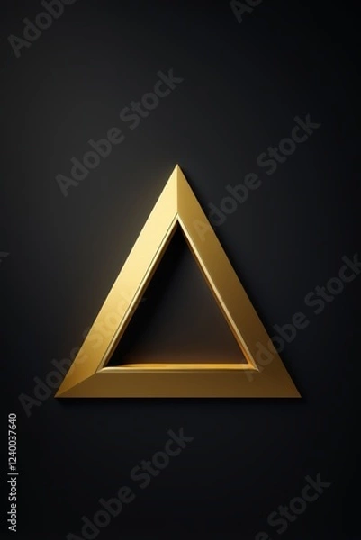 Fototapeta a close up of a golden triangle on a black background