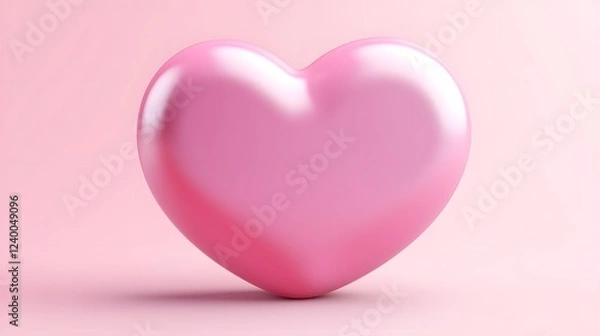 Fototapeta Elegant and stylish 3D pink love text with a soft drop shadow and a beautiful gradient background perfect for romantic wedding or Valentine s Day designs