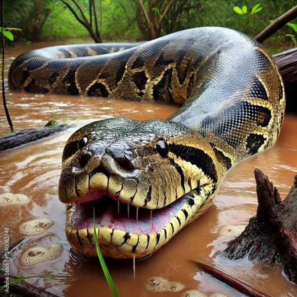 Fototapeta Anaconda In their powerful builds