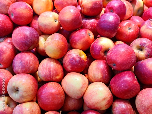 Fototapeta Group of apple selling in market