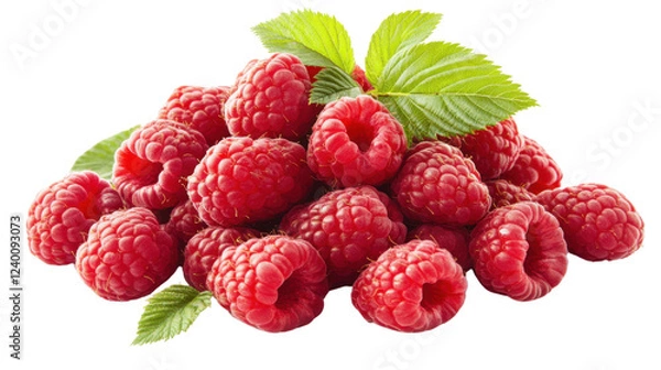 Fototapeta raspberries isolated on white background
