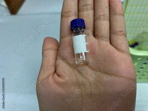 Fototapeta Scientific equipment used in the laboratory, equipment for conducting experiments, equipment used with HPLC machines.