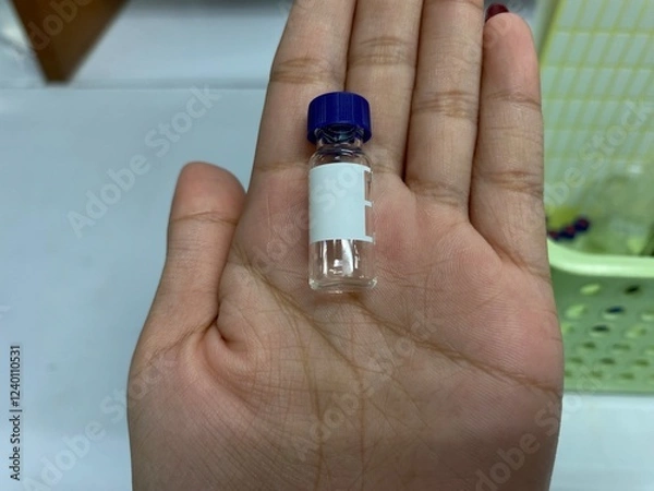 Fototapeta Scientific equipment used in the laboratory, equipment for conducting experiments, equipment used with HPLC machines.