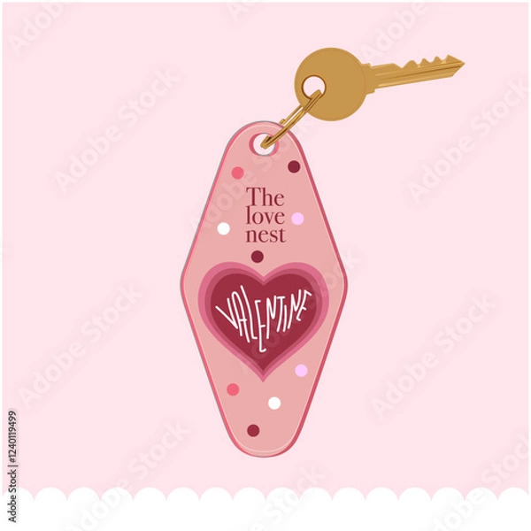Obraz valentine Key tag vintage merch