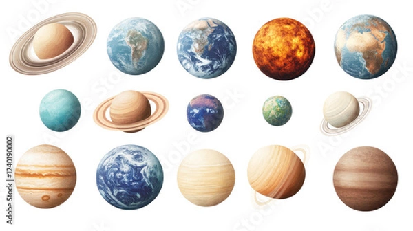 Fototapeta Easter eggs designed as globes with a world map pattern