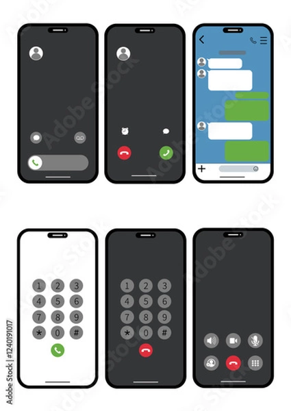 Obraz 携帯電話の画面セット 05