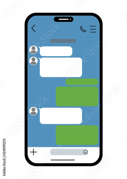 Fototapeta 携帯電話のメッセージトーク画面 05