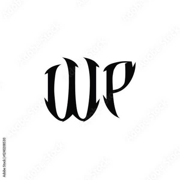 Obraz WP monogram logo design letter text name symbol monochrome logotype alphabet character simple logo