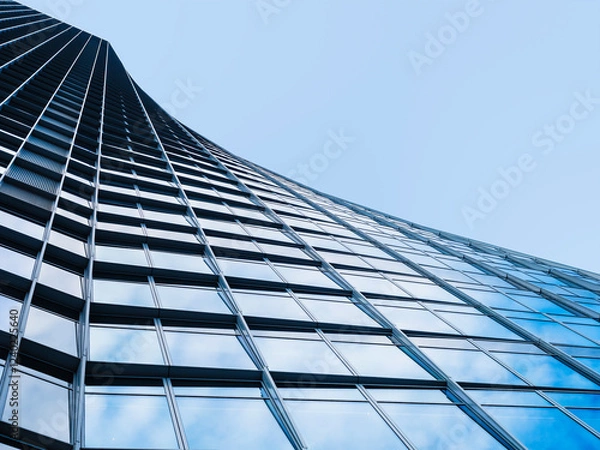 Obraz Glass wall facade Architecture details Modern building Exterior Business background