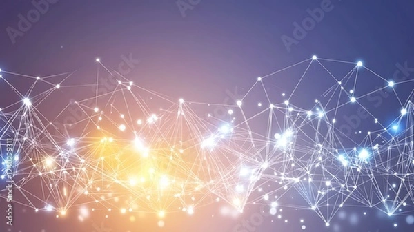 Fototapeta Abstract network connection, digital background, technology concept