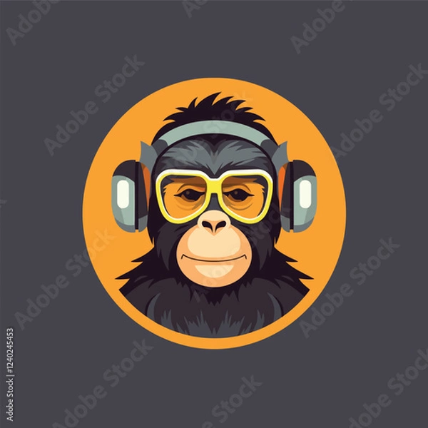 Fototapeta a very interesting monkey design for many things