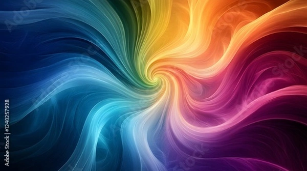 Fototapeta A vibrant, swirling pattern of colors blending seamlessly, creating a dynamic and eye-catching visual effect.