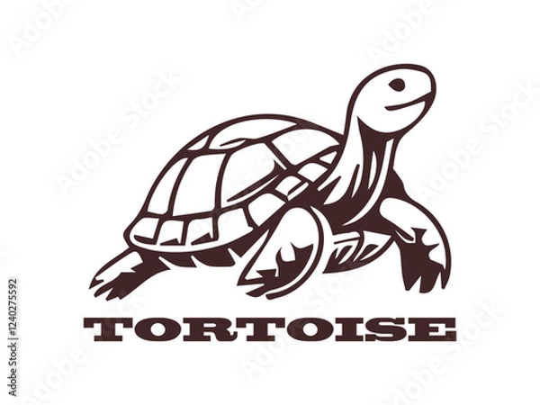 Fototapeta turtle silhouette vector, turtle illustration, turtle logo background