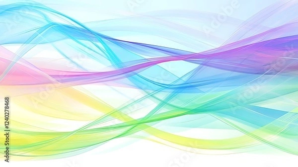 Fototapeta Colorful waves abstract background
