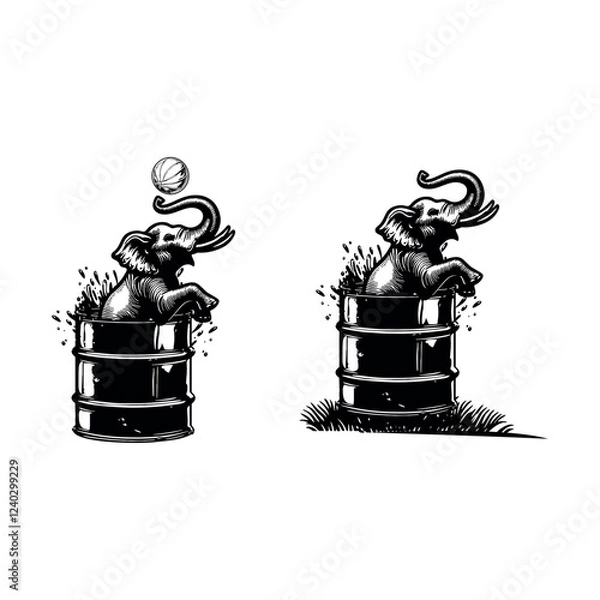 Obraz Elephant Logo Template