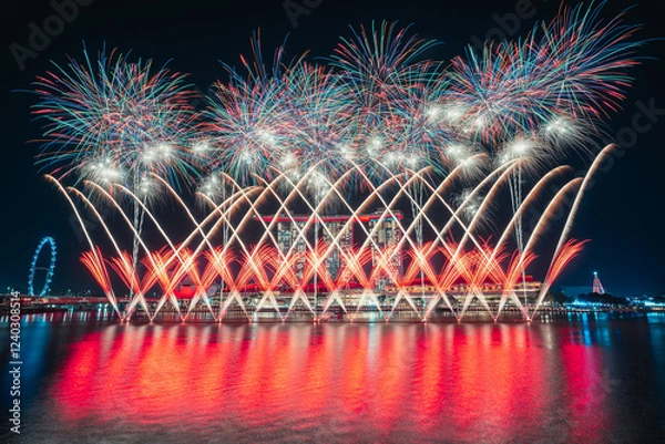 Obraz Singapore Countdown FIreworks