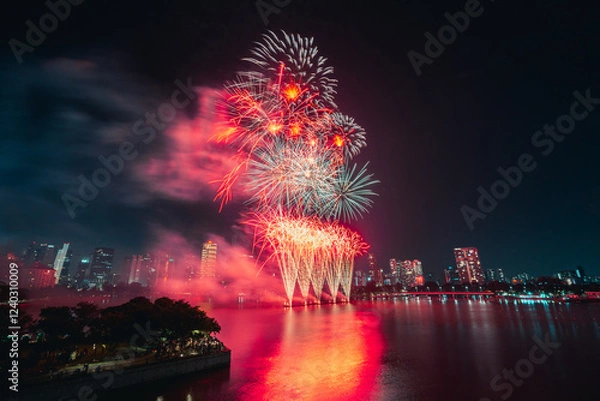 Obraz Singapore Countdown FIreworks