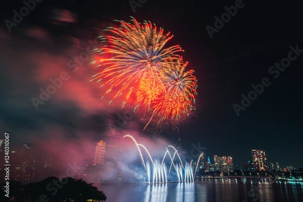 Obraz Singapore Countdown FIreworks