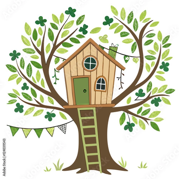 Obraz bird house and tree