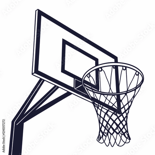 Fototapeta basketball hoop and net