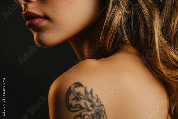 Obraz Laser Tattoo Removal On Woman's Shoulder, 