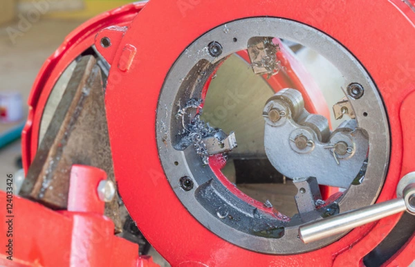 Obraz Pipe threading machine for medium Industry.