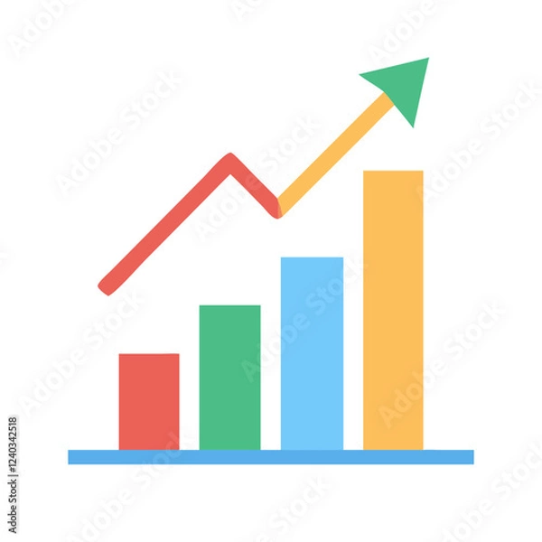 Fototapeta business graph with arrow