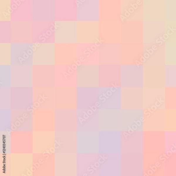 Fototapeta Gradient pastel color background.Geometric texture of many colours squares.Space for design.