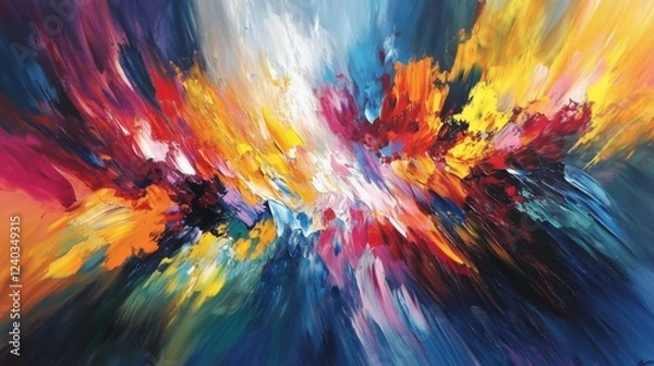 Fototapeta Blurred light abstract. Generative AI