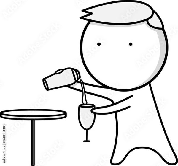 Obraz Bartender at work in a bar